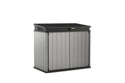 Coffre de jardin résine Elite store gris et noir, 1200 l