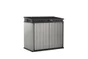Coffre de jardin résine Elite store gris et noir, 1200 l