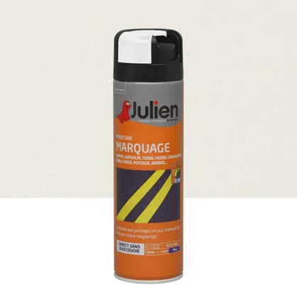 Aérosol de marquage intérieur/extérieur JULIEN blanc mat 500 ml