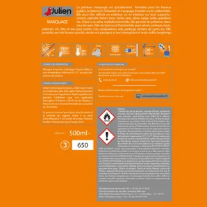 Aérosol de marquage intérieur/extérieur JULIEN blanc mat 500 ml