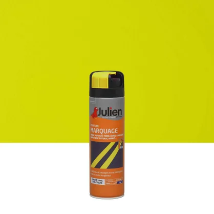 Aérosol de marquage intérieur/extérieur JULIEN jaune fluorescent 500 ml