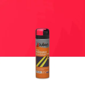 Aérosol de marquage intérieur/extérieur JULIEN rouge fluorescent 500 ml