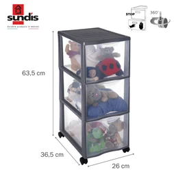 Tour De Rangement Orgamix Plastique , L.26 X P.36.5 X H.63.5 Cm