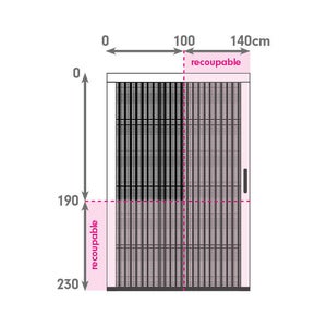 Moustiquaire Pour Porte-Fenêtre Plissée Moustikit H.230 X L.140 Cm