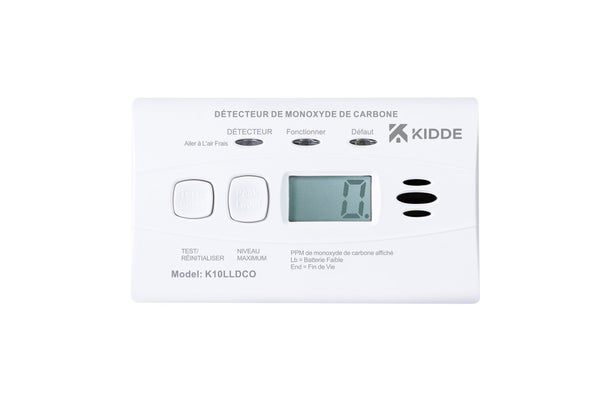 Detecteur de monoxyde de carbone KIDDE 10lldco-k797, 10 ans