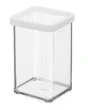 Boîte ROTHO plastique, l.10 x P.10 x H.14.2 cm, 1 l,  transparent / blanc