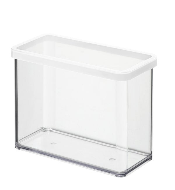 Boîte ROTHO plastique, l.10 x P.20 x H.14.2 cm, 2.1 l,  transparent / blanc