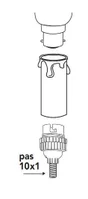 Douille Pour Bougie B22 Tibelec, Plastique, Blanc 60 W