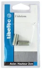 Lot De 2 Tubulures Tibelec, Acier, Gris