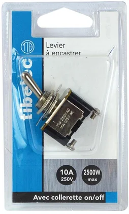 Levier À Encastrer Tibelec, Plastique, Noir
