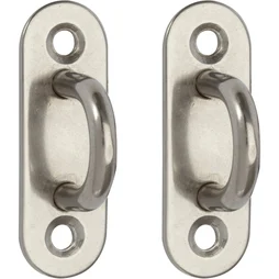 Platine à œil inox diamètre 6mm 60x20mm lot de 2
