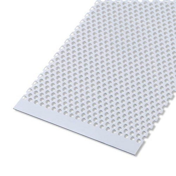 Tôle Aluminium Perforée Anodisé Gris L.60 X L.100 Cm Ep.0.7 Mm