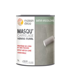 Vernis, Masqu'Carrelage Maison Deco, Transparent, 1 L