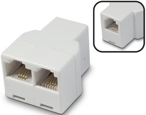 Raccord Rj45 / Rj11 Femelle / Femelle Blanc Evology