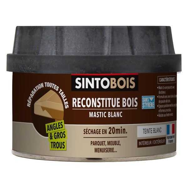 Mastic à bois Sinto, blanc, 0.5L