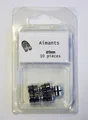 Lot De 10 Magnets Argent, Diam.9 Mm X H.6 Mm