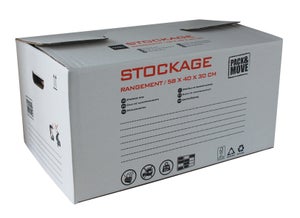 Caisse À Monter Utility Carton Renforcé , L.58 X P.40 X H.30 Cm