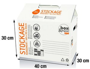 Caisse À Monter Utility Carton Renforcé , L.40 X P.30 X H.30 Cm