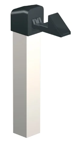 Arrêt Aluminium Laqué, H.380 X L.45 X P.138 Mm
