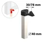 Arrêt Aluminium Laqué, H.380 X L.45 X P.138 Mm