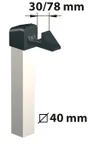 Arrêt Aluminium Laqué, H.380 X L.45 X P.138 Mm