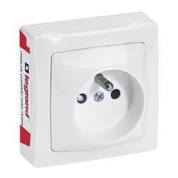 Prise avec terre saillie ASL, LEGRAND, blanc