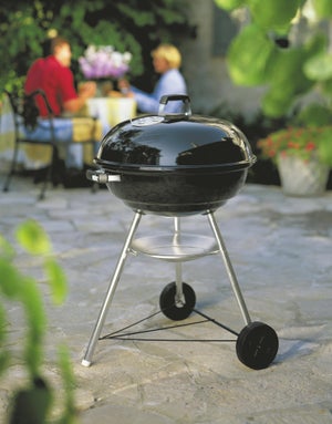 Barbecue charbon de bois WEBER Compact kettle 47, Noir