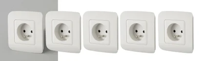 Lot De 5 Prises Avec Terre Cosy, Blanc-Blanc N°0, Lexman