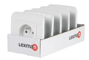Lot De 5 Prises Avec Terre Cosy, Blanc-Blanc N°0, Lexman