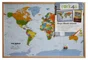 Pêle-Mêle Liège Mappemonde, Multicouleur L.60 X H.90 Cm