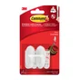 Lot de 2 crochets adhésif plastique design, COMMAND blanc 0.45 kg