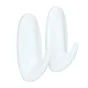 Lot de 2 crochets adhésif plastique design, COMMAND blanc 0.45 kg
