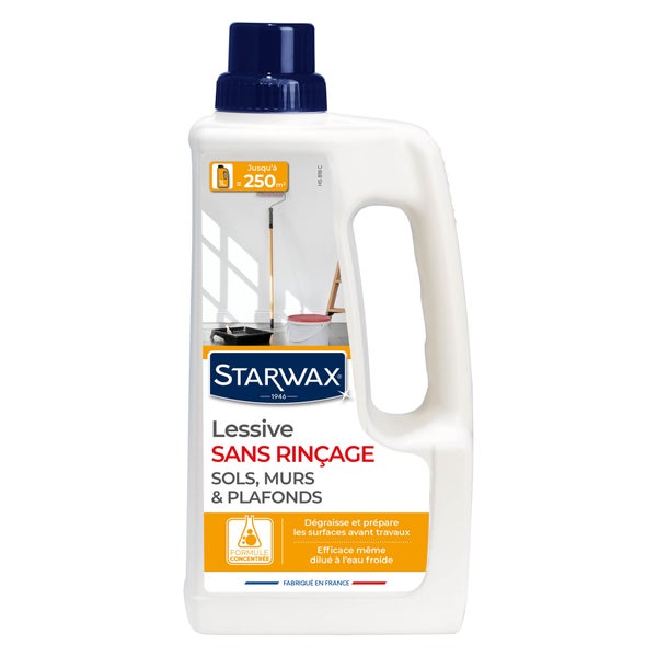 Lessive sans rinçage sols, murs et plafonds STARWAX 1L