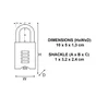 Cadenas À Combinaison Masterlock Laiton, L.50 Mm