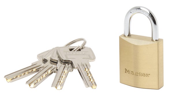 Master Lock 2930Eurd Cadenas À Clé Extra Fin En Laiton, Doré, 5,4 X 3 X 1,4 Cm