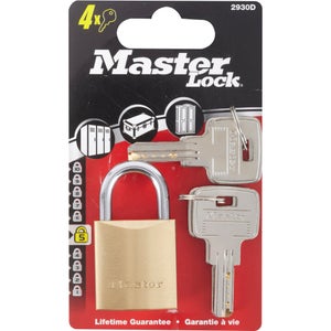 Master Lock 2930Eurd Cadenas À Clé Extra Fin En Laiton, Doré, 5,4 X 3 X 1,4 Cm