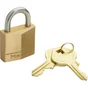 Master Lock 130Eurt Lot De 2 Cadenas À Clé En Laiton, Doré, 4,9 X 3 X 1,2 Cm
