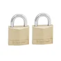 Master Lock 130Eurt Lot De 2 Cadenas À Clé En Laiton, Doré, 4,9 X 3 X 1,2 Cm