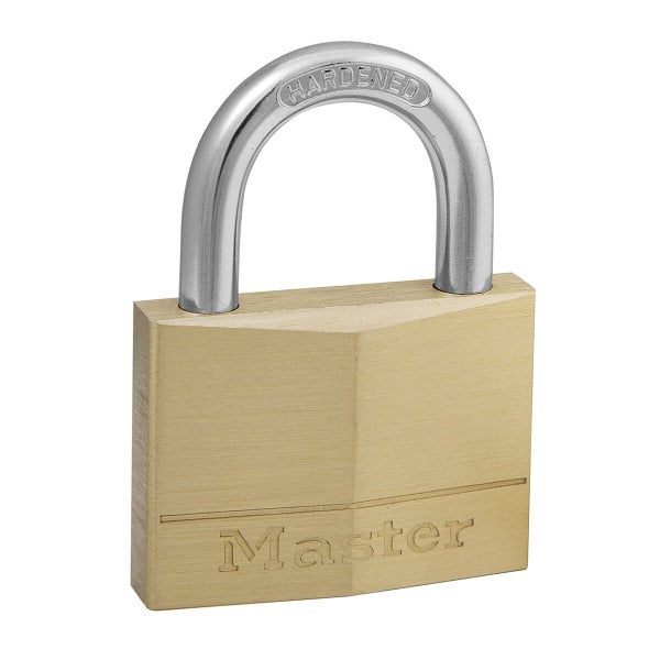 Master Lock 150Eurd Cadenas À Clé En Laiton, Doré, 6,8 X 5 X 1,4 Cm