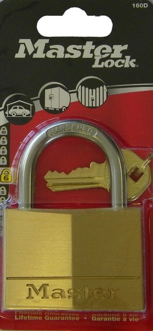 Master Lock 160Eurd Cadenas À Clé En Laiton, Doré, 8,2 X 6 X 1,4 Cm