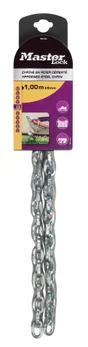 Chaine acier cemente gainé plastique diamètre 6mm longueur 1m masterlock