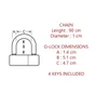 Chaîne Antivol Et Cadenas Master Lock, L.1 M X Diam.10 Mm