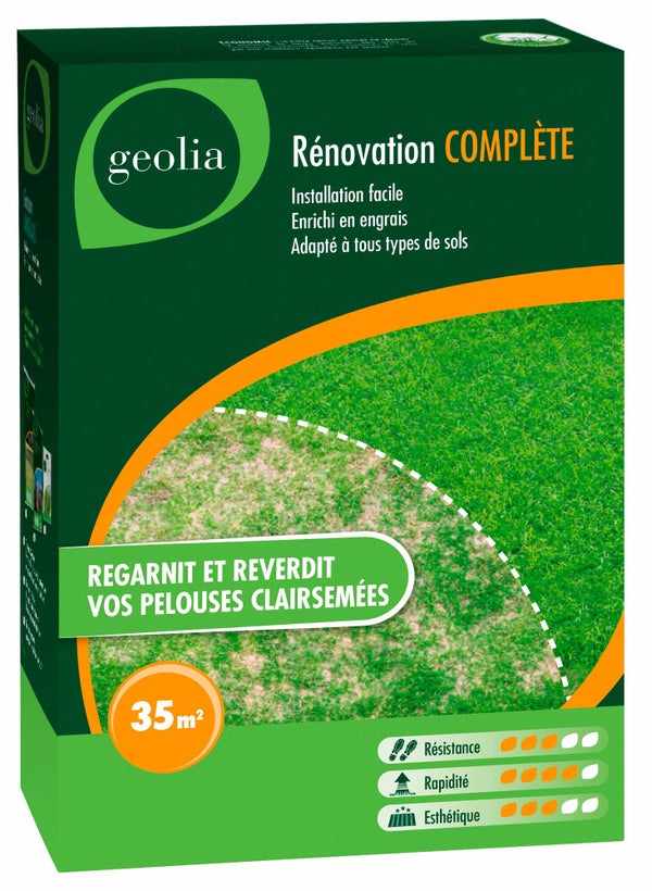 Gazon réparation GEOLIA 35 m²