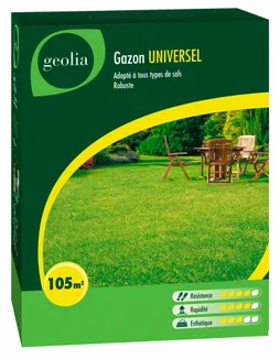 Gazon Universel Geolia, 3 Kg, 105 M²