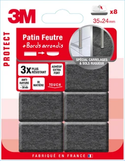 Lot De 8 Patins En Feutre 3M