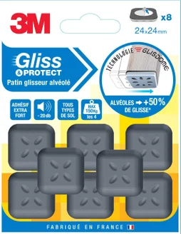 Lot De 8 Patins En Plastique 3M