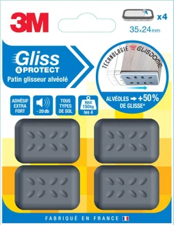 Lot De 4 Patins En Plastique 3M