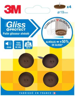 Lot De 4 Patins En Plastique 3M