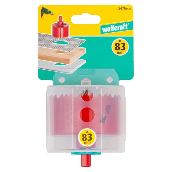 Scie cloche BIM bois / plastique / métal, WOLFCRAFT, diam. 83 mm