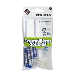 Kit Chevilles À Verrouillage De Forme Crémaillère Double Red Head, Diam.8Xl.50Mm